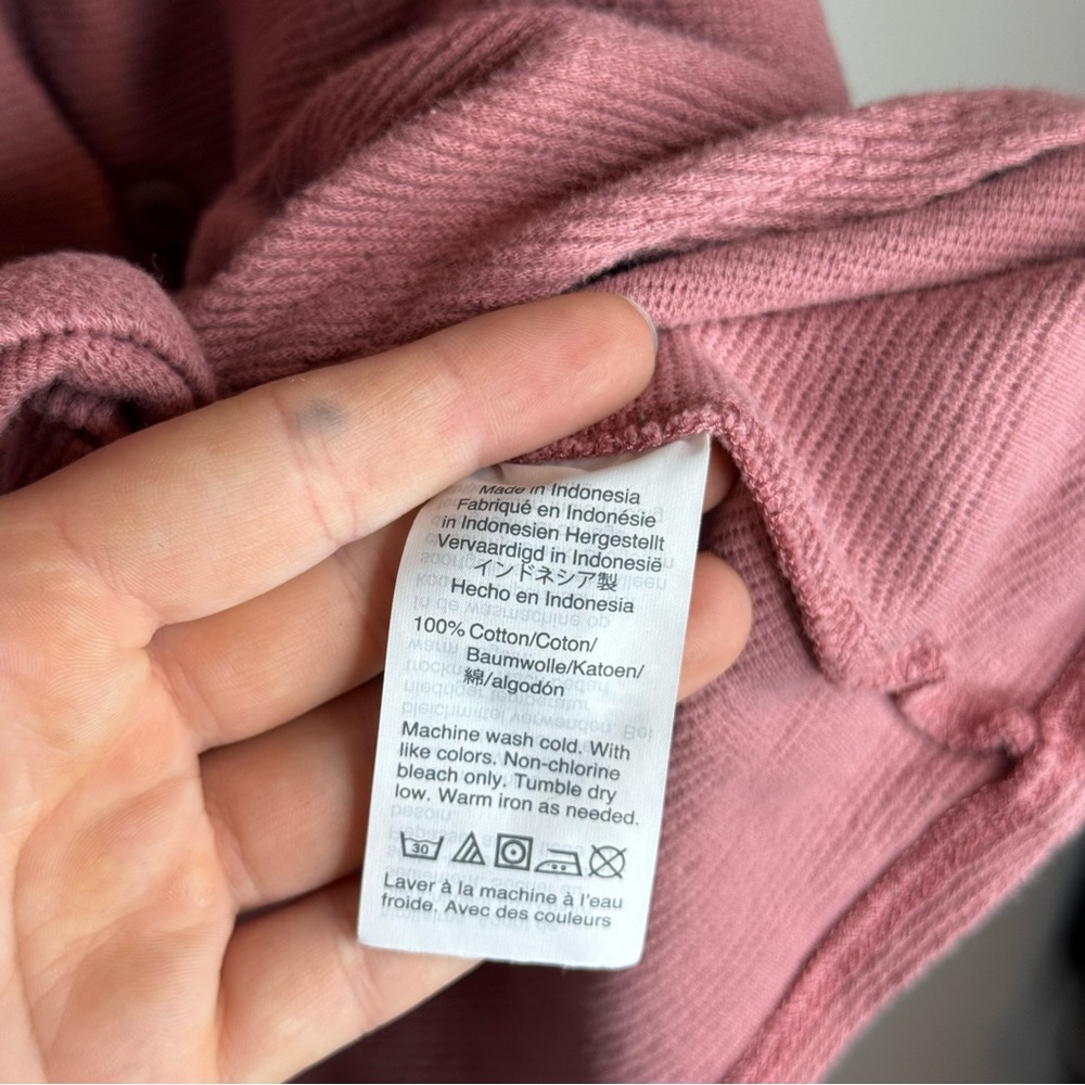 Madewell Texture & Thread Button-Front Tie Tank Top In Blush Pink - Picture 10 of 10